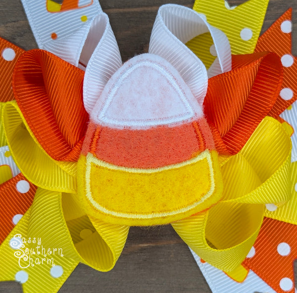 Candy Corn Bow