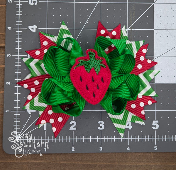 Red Strawberry Bow