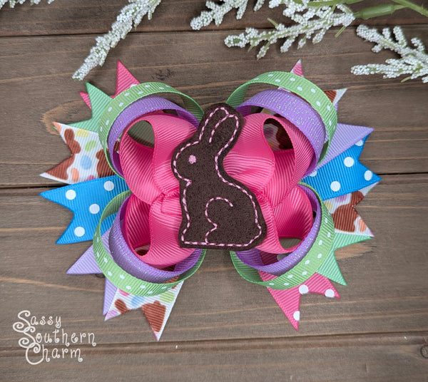 Chocolate Bunny Bow