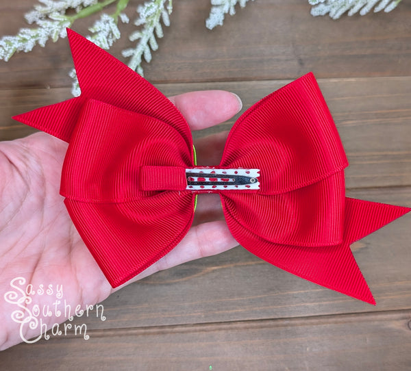 Heart Softball Bow