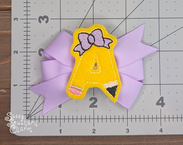 "A" Pencil Bow