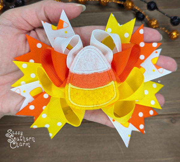 Candy Corn Bow