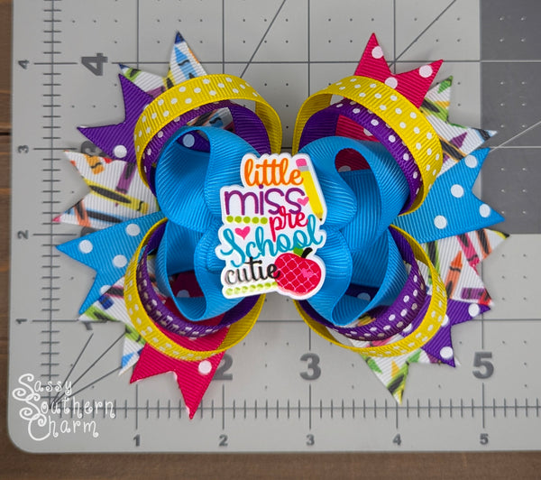Little Miss Kindergarten Bow