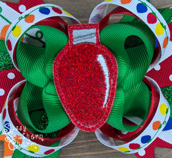 Red Christmas Bulb Bow