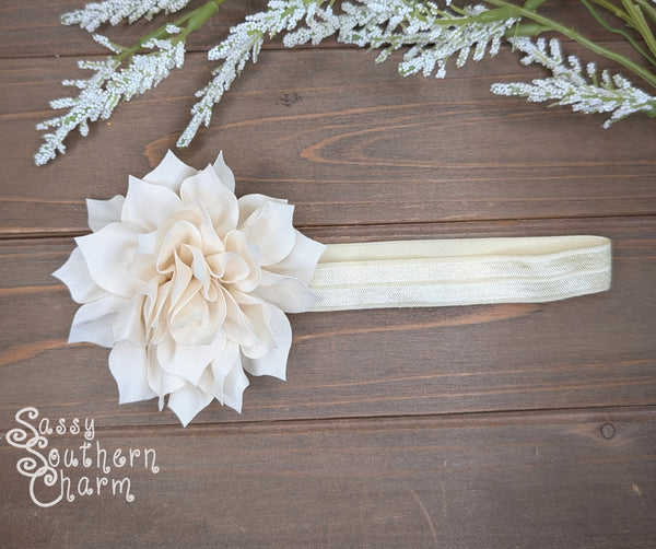 Ivory Flower Headband