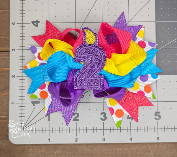 Birthday Candle Bow