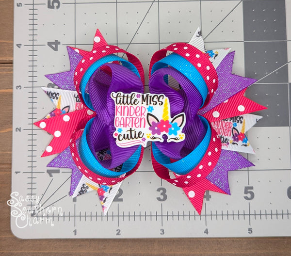 Little Miss Kindergarten Cutie Bow