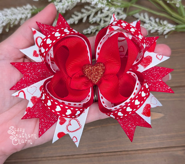 Red Heart Bow