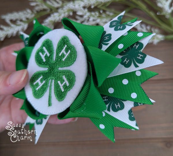 4H Hair Bow