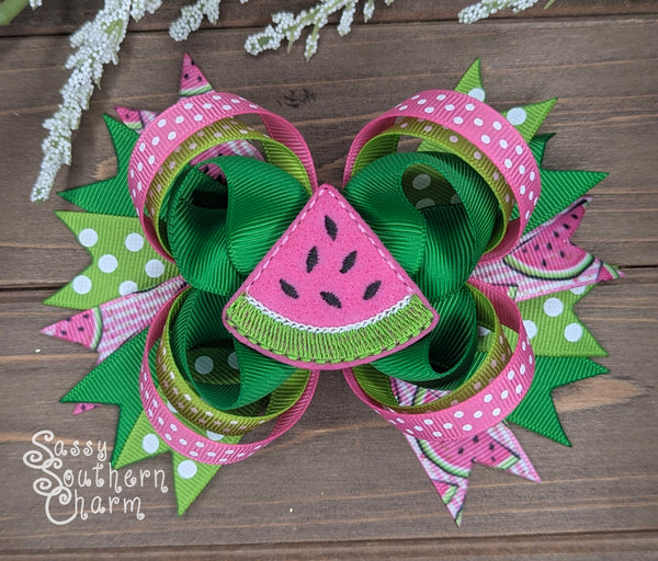 Pink Watermelon Bow