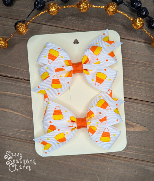 Candy Corn Bow Set
