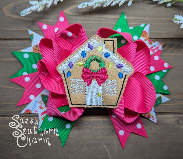 Gingerbread House Bow