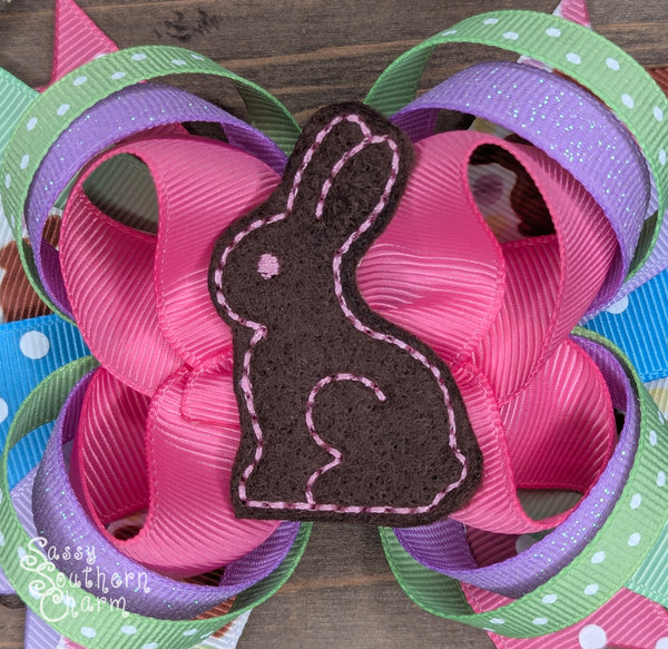 Chocolate Bunny Bow