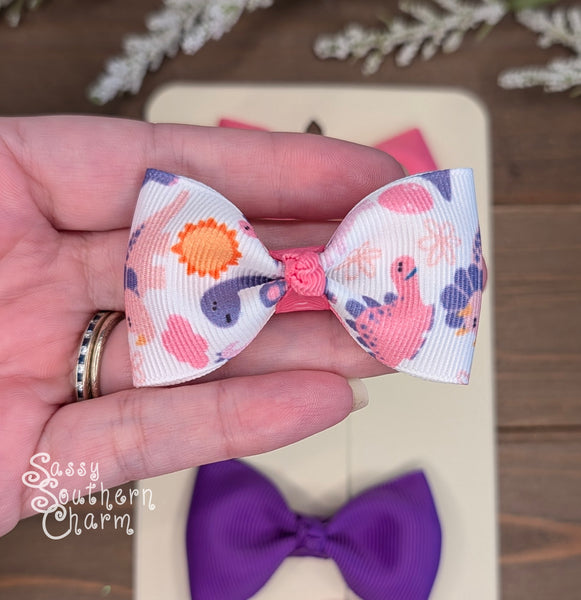 Itty Bitty Dinosaur Bow Set