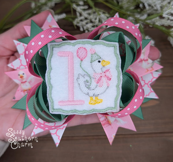Silly Goose Birthday Bow