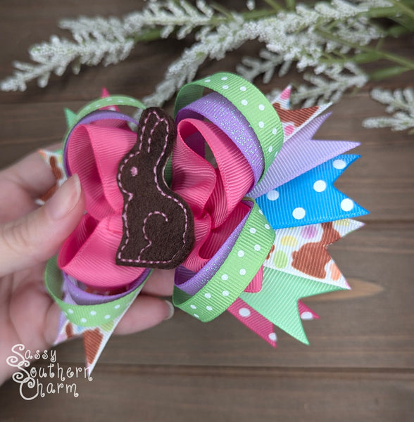 Chocolate Bunny Bow