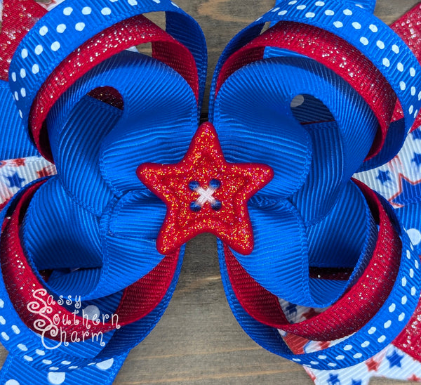 Patriotic Stars Bow