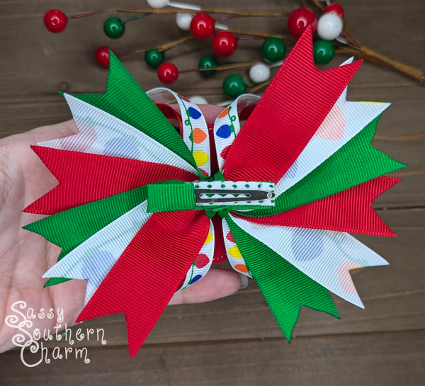 Red Christmas Bulb Bow