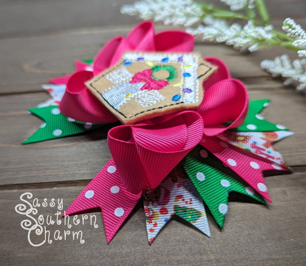 Gingerbread House Bow