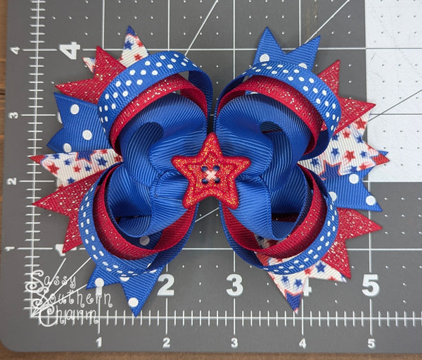 Patriotic Stars Bow