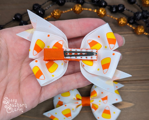 Candy Corn Bow Set