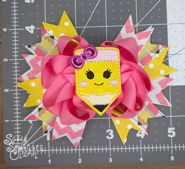 Pink Pencil Bow