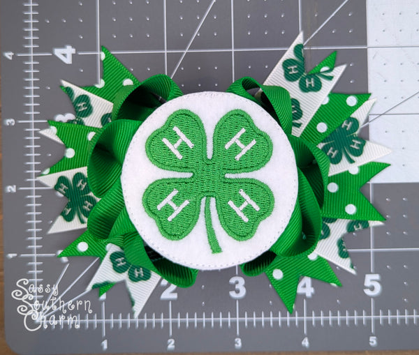4H Hair Bow