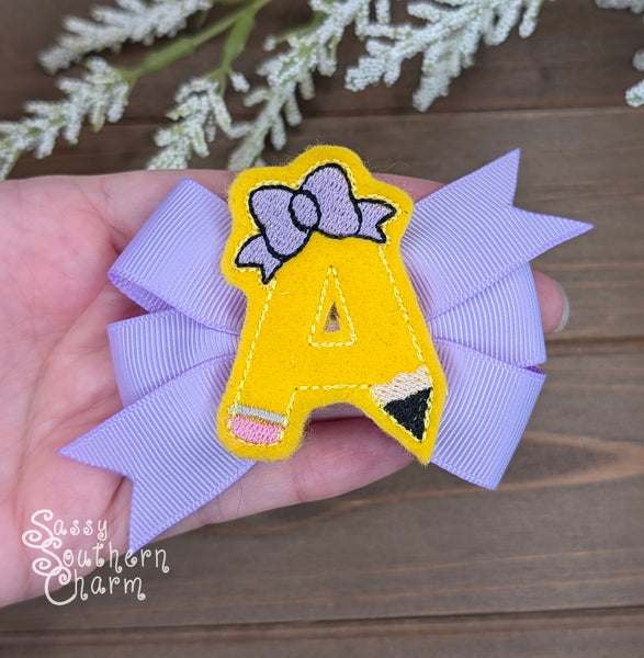 "A" Pencil Bow