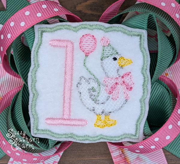 Silly Goose Birthday Bow