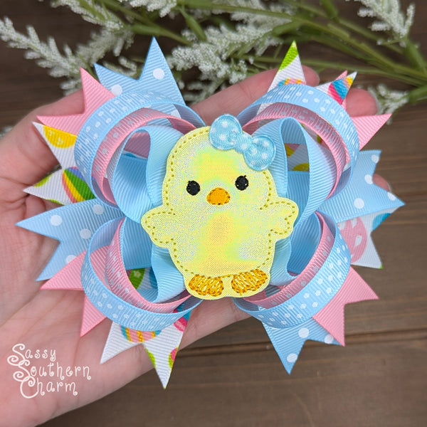 Easter Chick Hair Bow