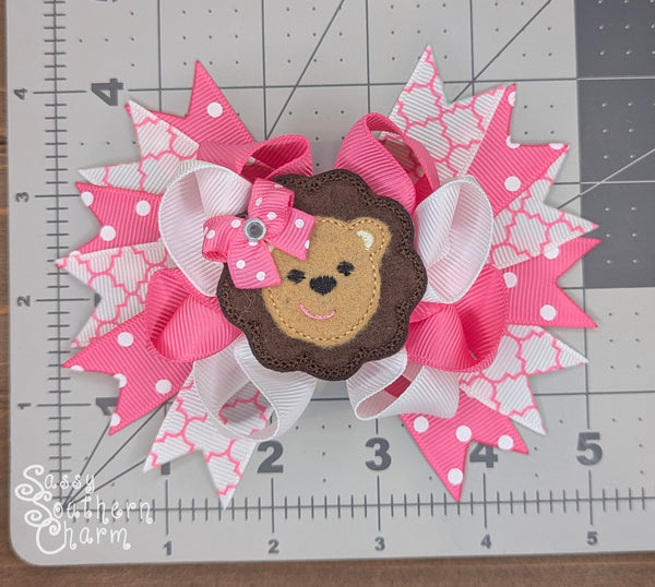 Pink Lion Bow