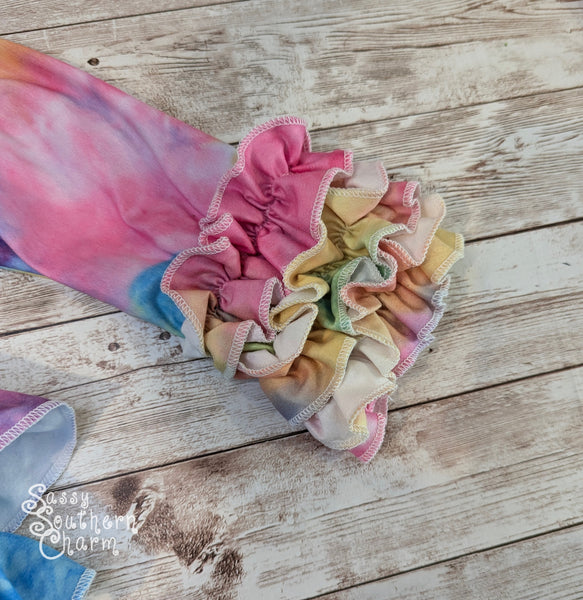 Tie Dye Ruffle Jacket - 2T, 3T, 4T