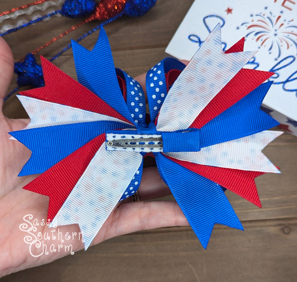 Patriotic Stars Bow