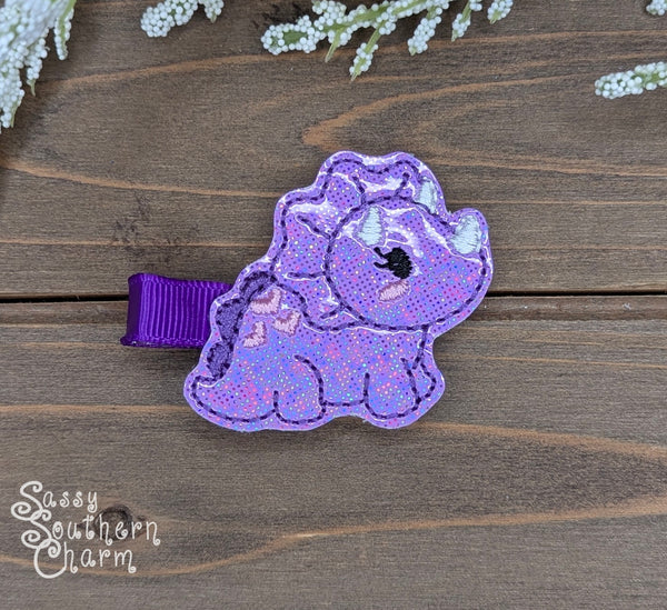 Purple Triceratops Clips