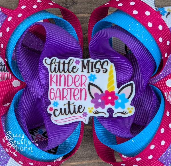 Little Miss Kindergarten Cutie Bow