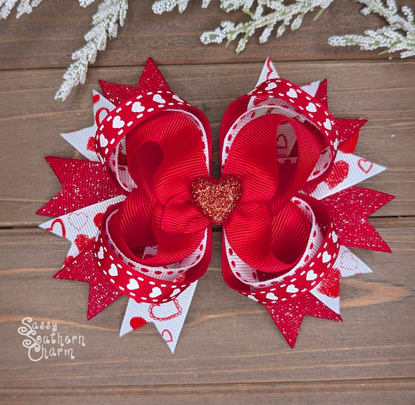 Red Heart Bow