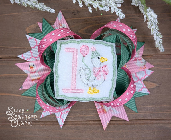 Silly Goose Birthday Bow