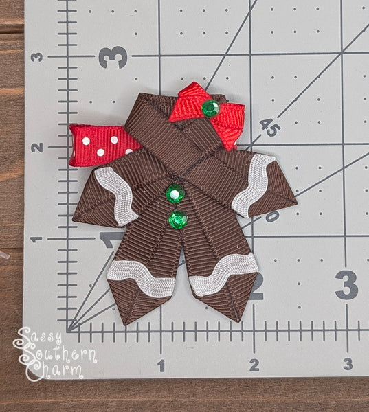 Gingerbread Man Bow