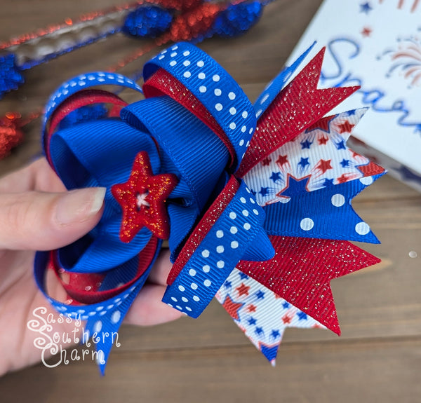 Patriotic Stars Bow