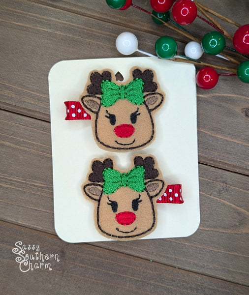 Reindeer Feltie Bows