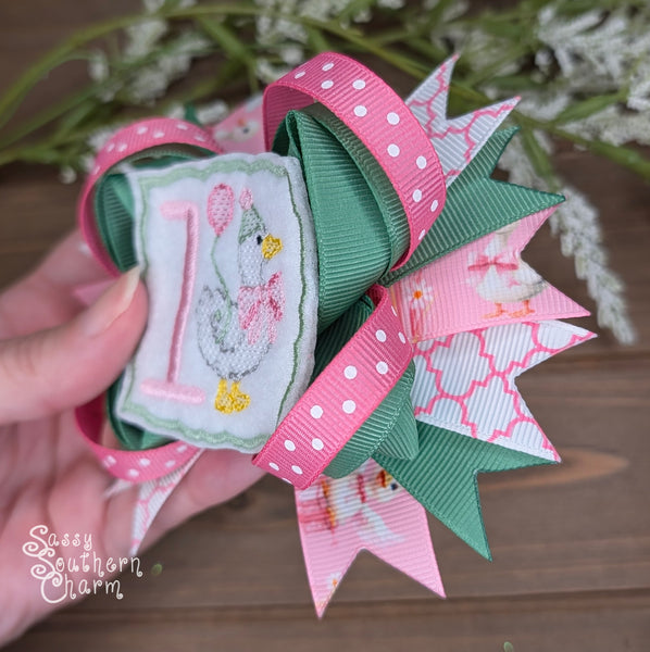Silly Goose Birthday Bow