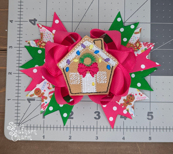 Gingerbread House Bow