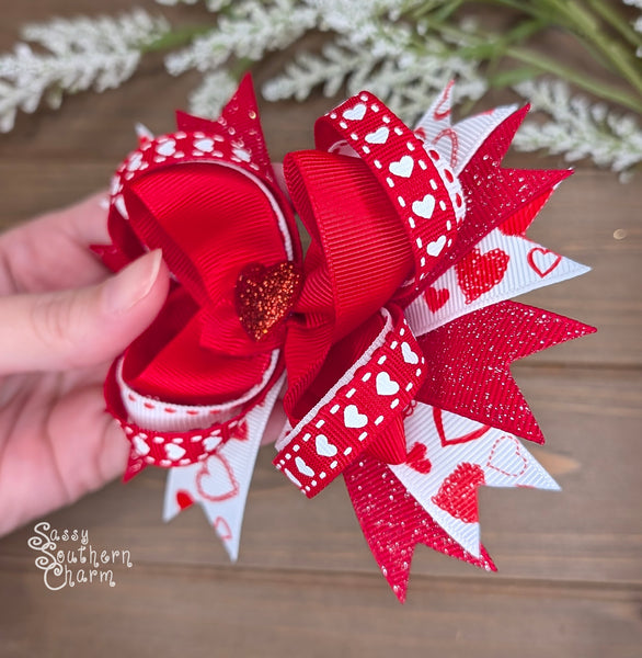 Red Heart Bow