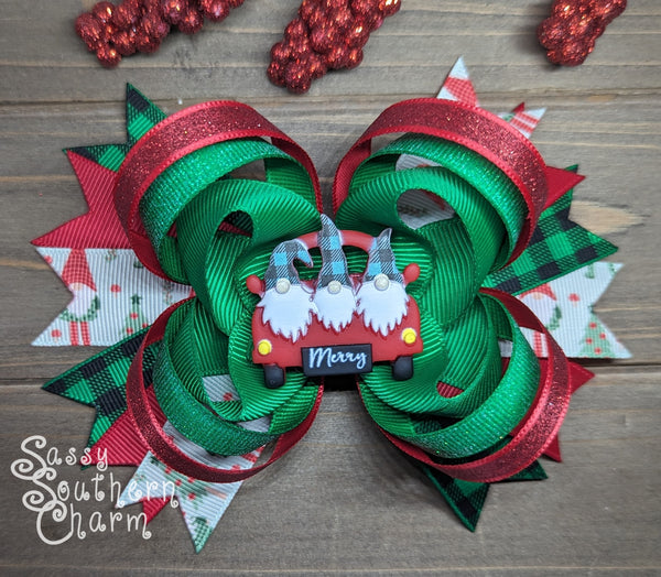 Christmas Gnomes Bow