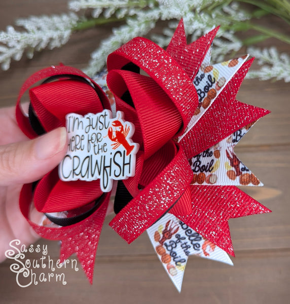 Crawfish Hair Bow