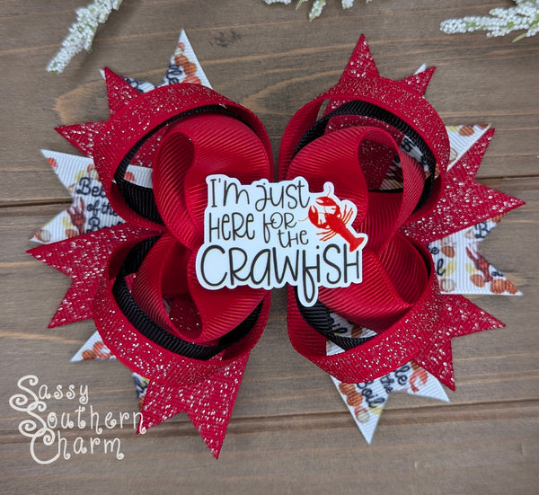 Crawfish Hair Bow