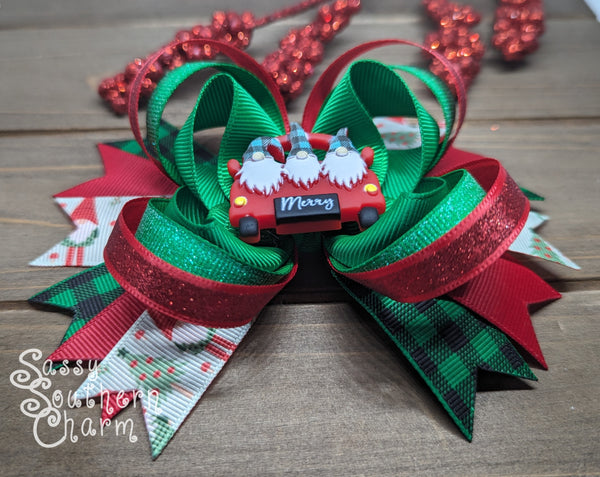 Christmas Gnomes Bow
