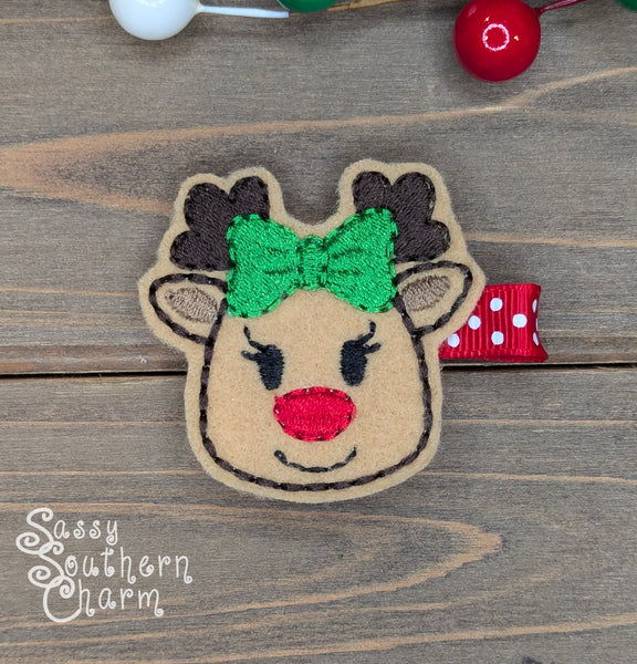 Reindeer Feltie Bows
