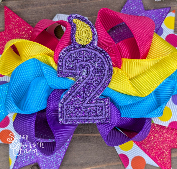 Birthday Candle Bow