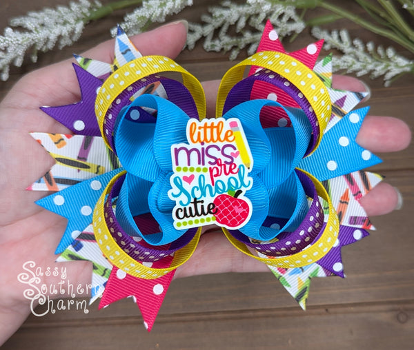 Little Miss Kindergarten Bow